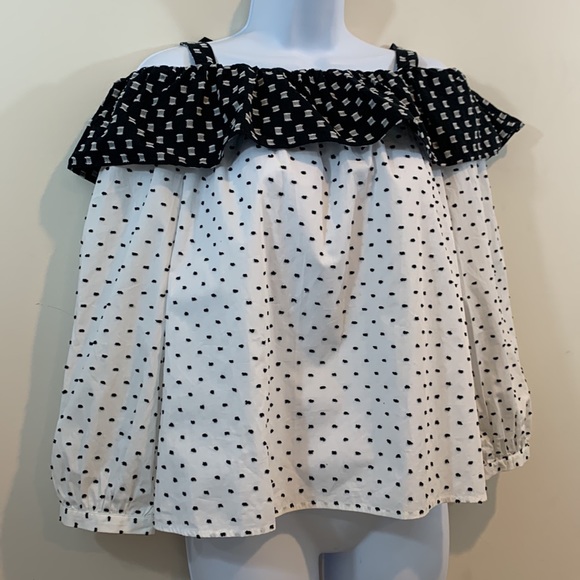 LOFT Exposed Shoulder Babydoll Shirt  Size S - Picture 6 of 10